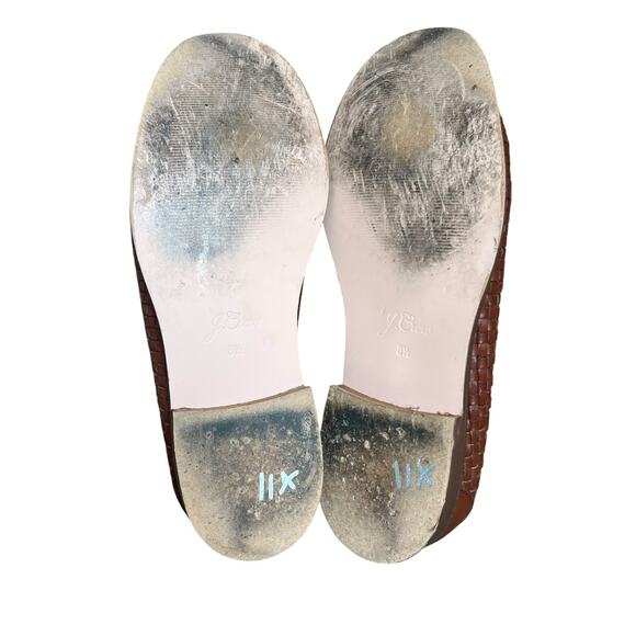 J Crew Winona Brown Woven Leather Penny Loafers Size 8.5 Preppy Classic - Picture 12 of 13